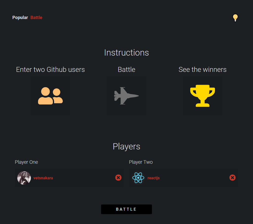 GitHub - vetsnakara/github-battle: ⚔️ Github Battle