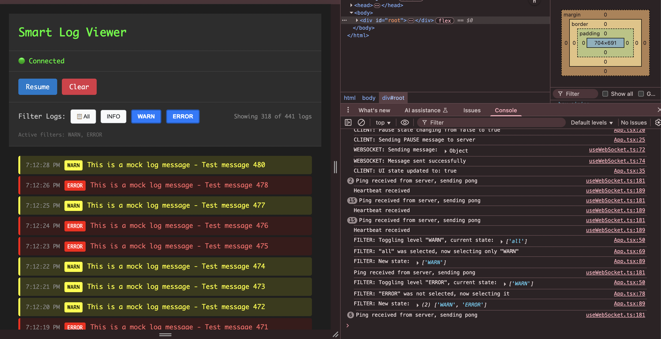Smart Log Viewer: smart filtering