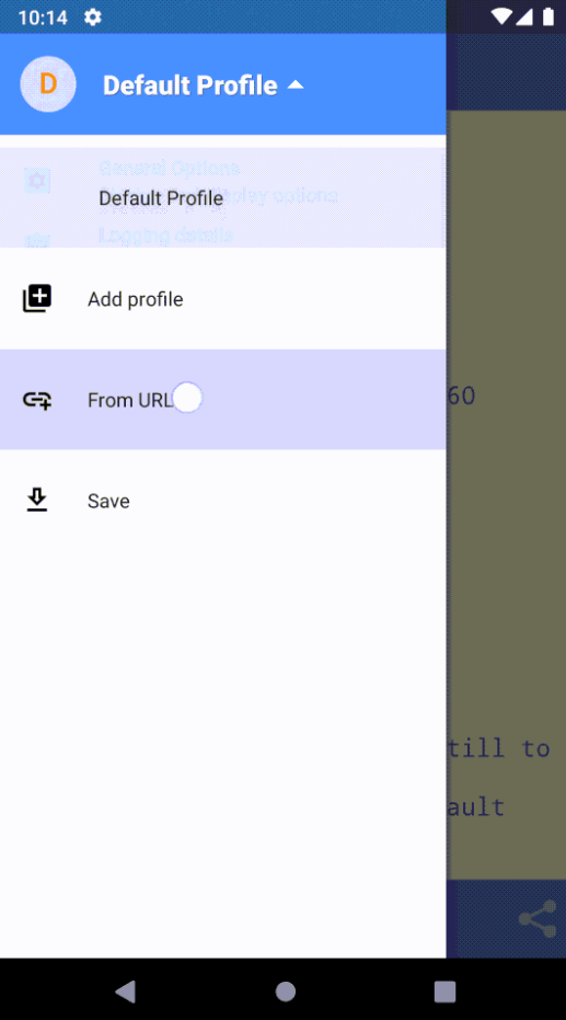 GPSLogger Android screen