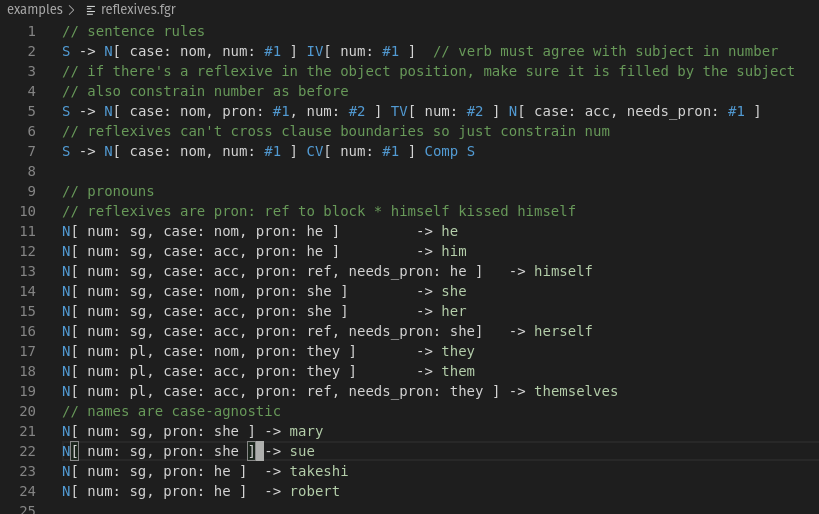 FGR Syntax Highlighing