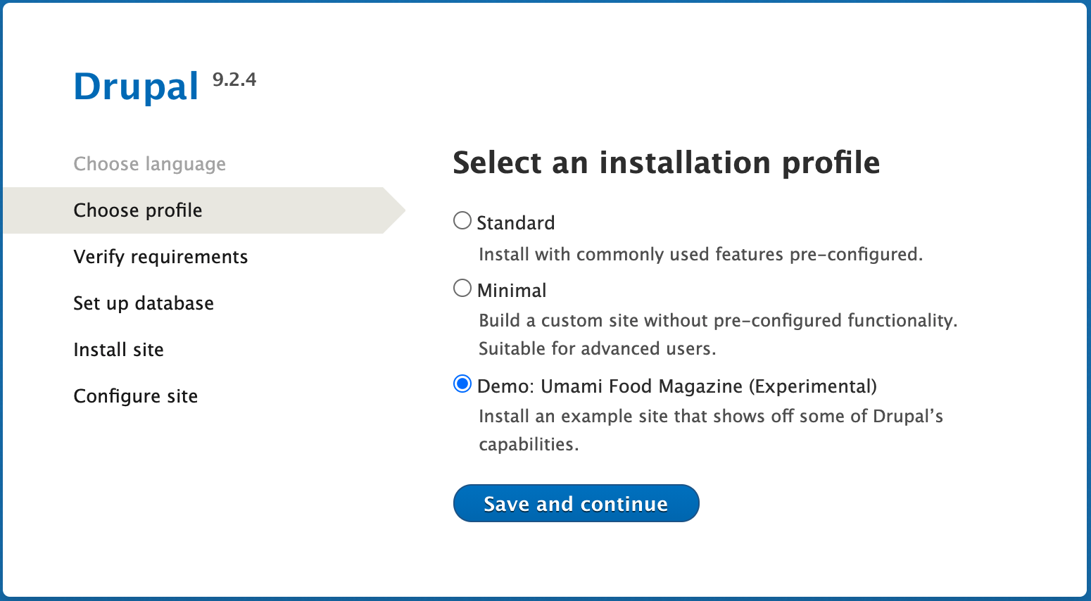 Demo site selection