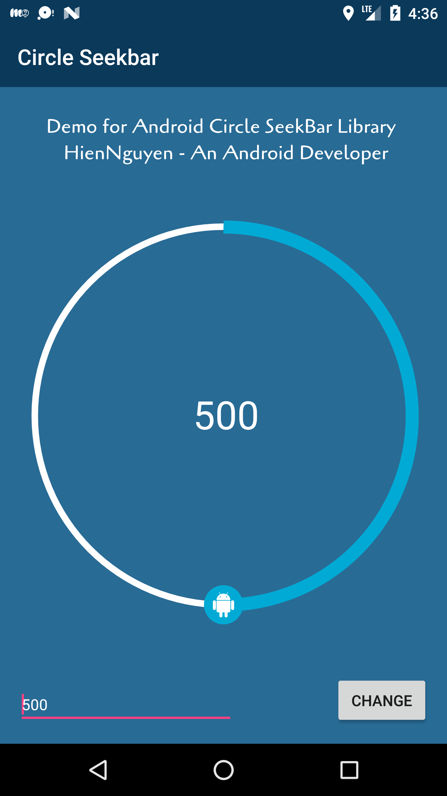 GitHub - vhnguyen1001/android-circle-seekbar: An Circle Seekbar for Android  that support progress, min/max range.