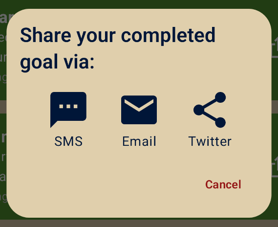 Share A Completed Goal Dialog