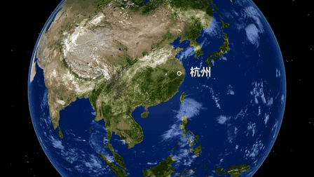 threejs earth route animation