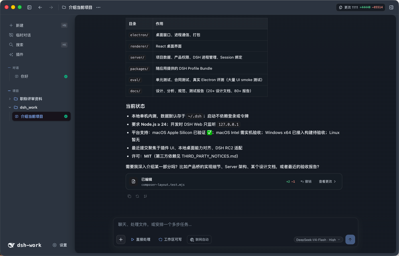 dsh-work 项目会话