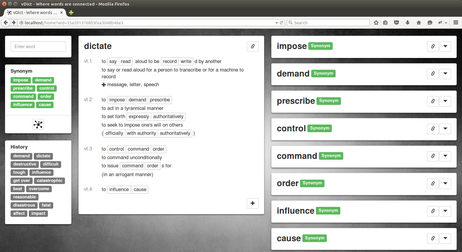 GitHub - vicch/vdict: Vocabulary tool to create a visual node graph of ...