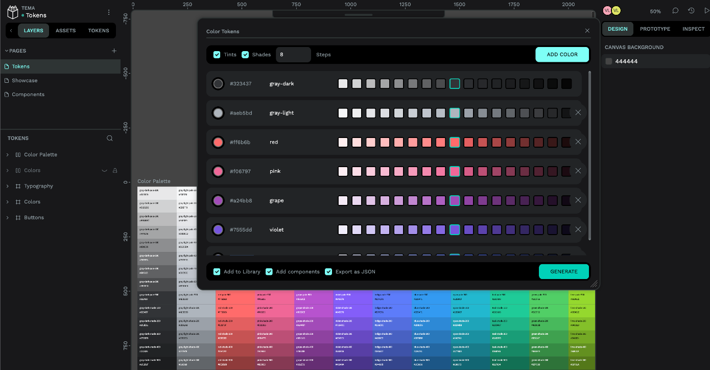 GitHub - vicentelyrio/penpot-color-tokens: A Penpot plugin to generate ...
