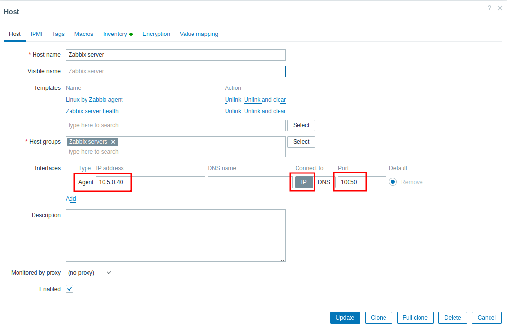 Add Zabbix Agent