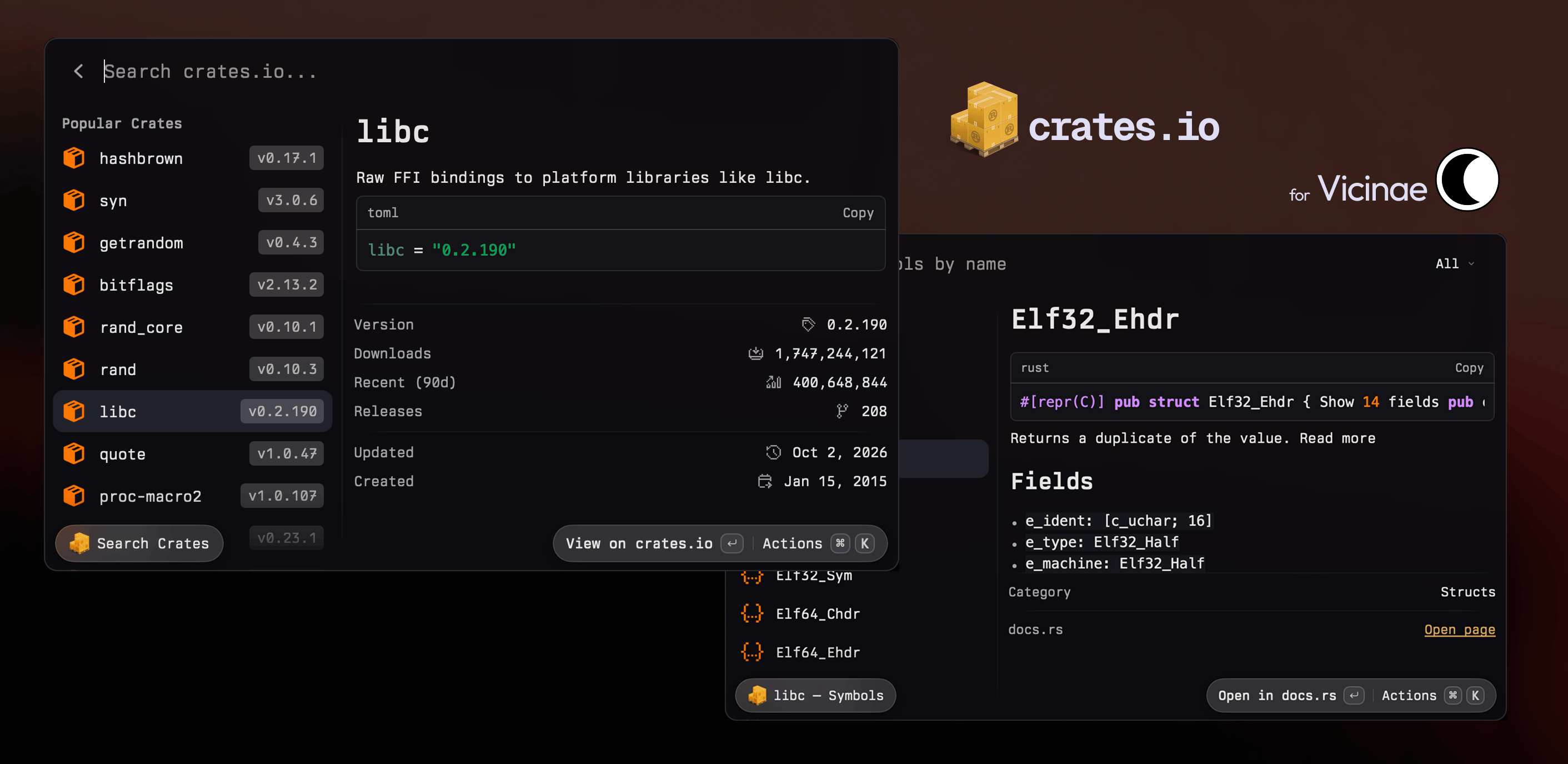 Vicinae screenshot