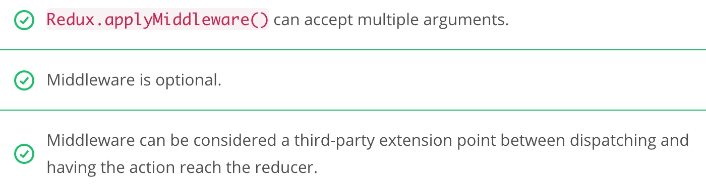 Redux Middleware Properties