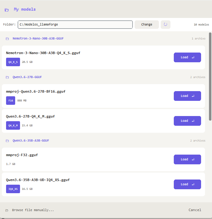 Model browser