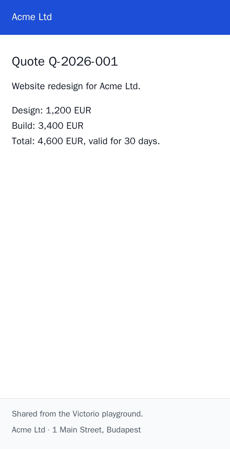The same page on a phone