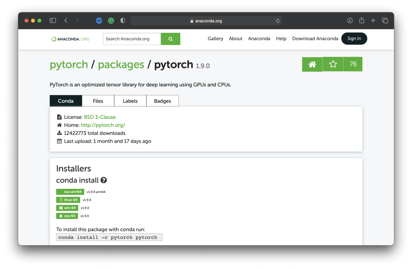 Image 3 — PyTorch installation instructions