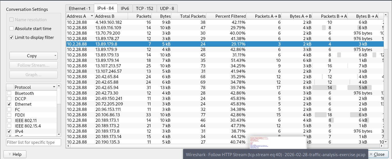 Wireshark 会话