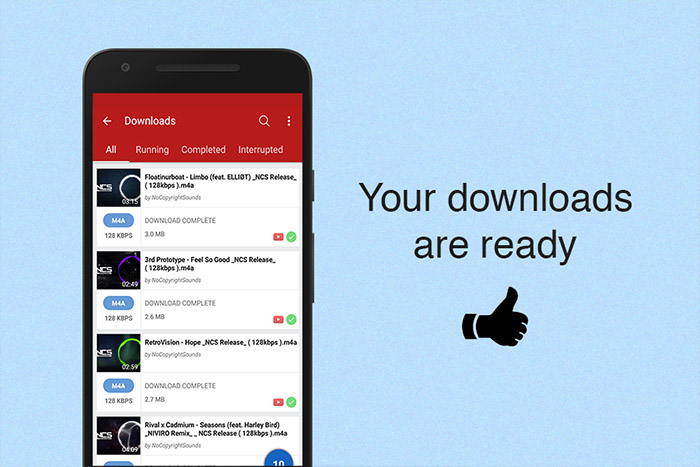 Your music and videos are downloaded