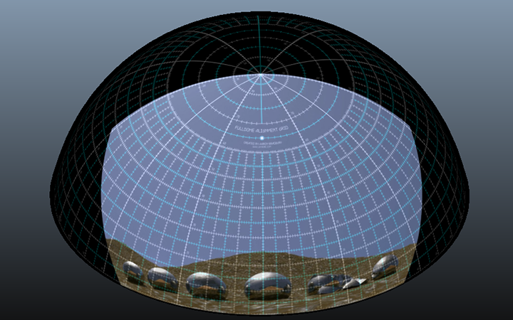 This is the 1080p to dome conversion in a fulldome simulator.
