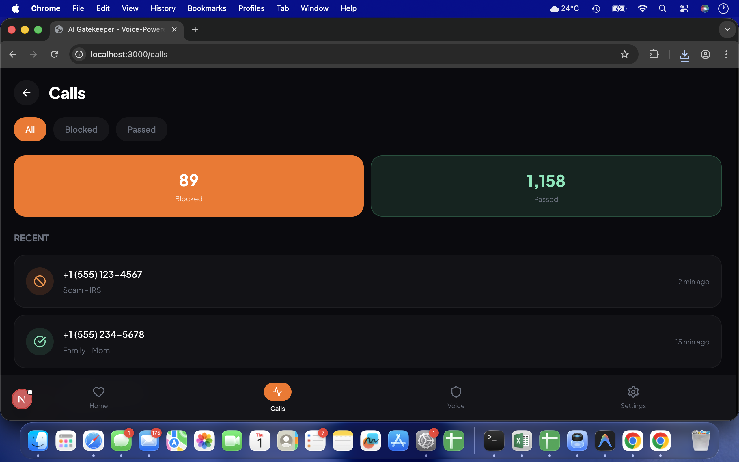 Calls Log