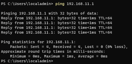 WAS-110 Access Ping Confirmation