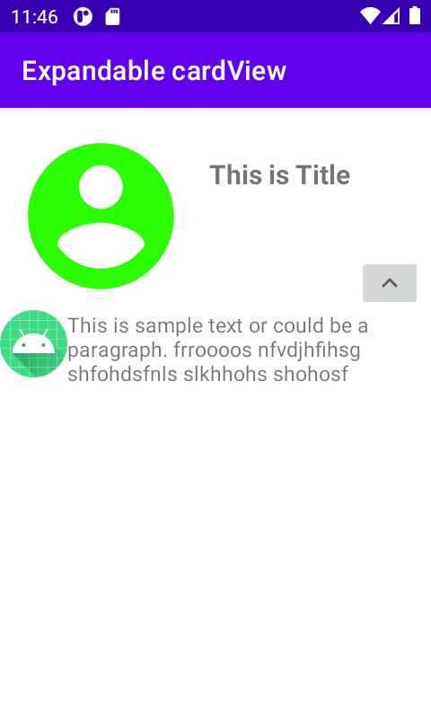 GitHub - vijaysoren/Android-Expandable-CardView: sample android ...
