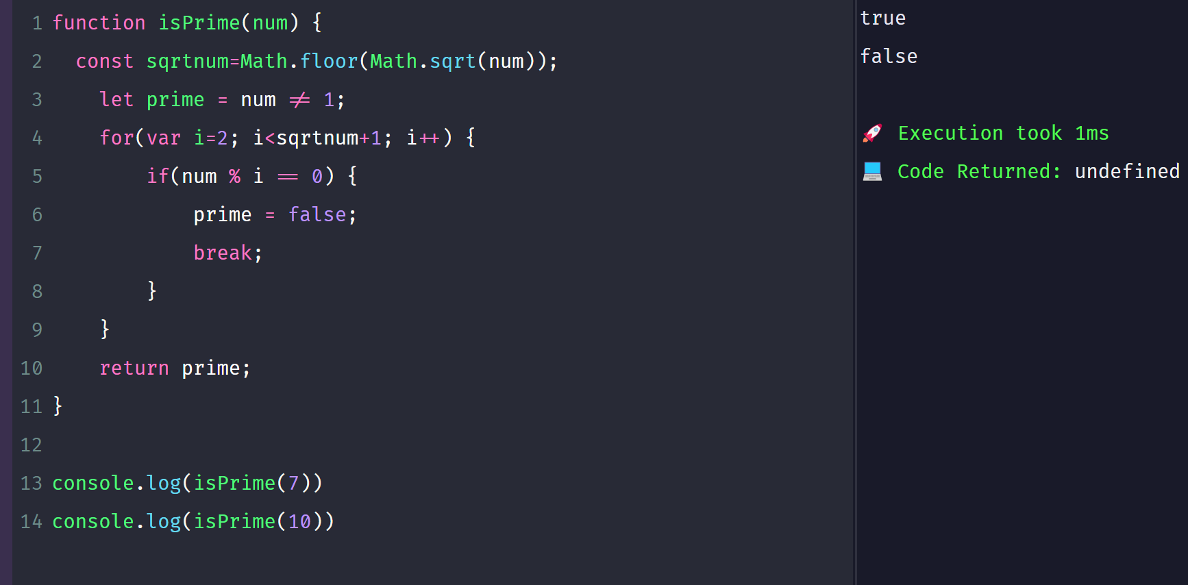 Screenshot: Some JavaScript Code Snippet