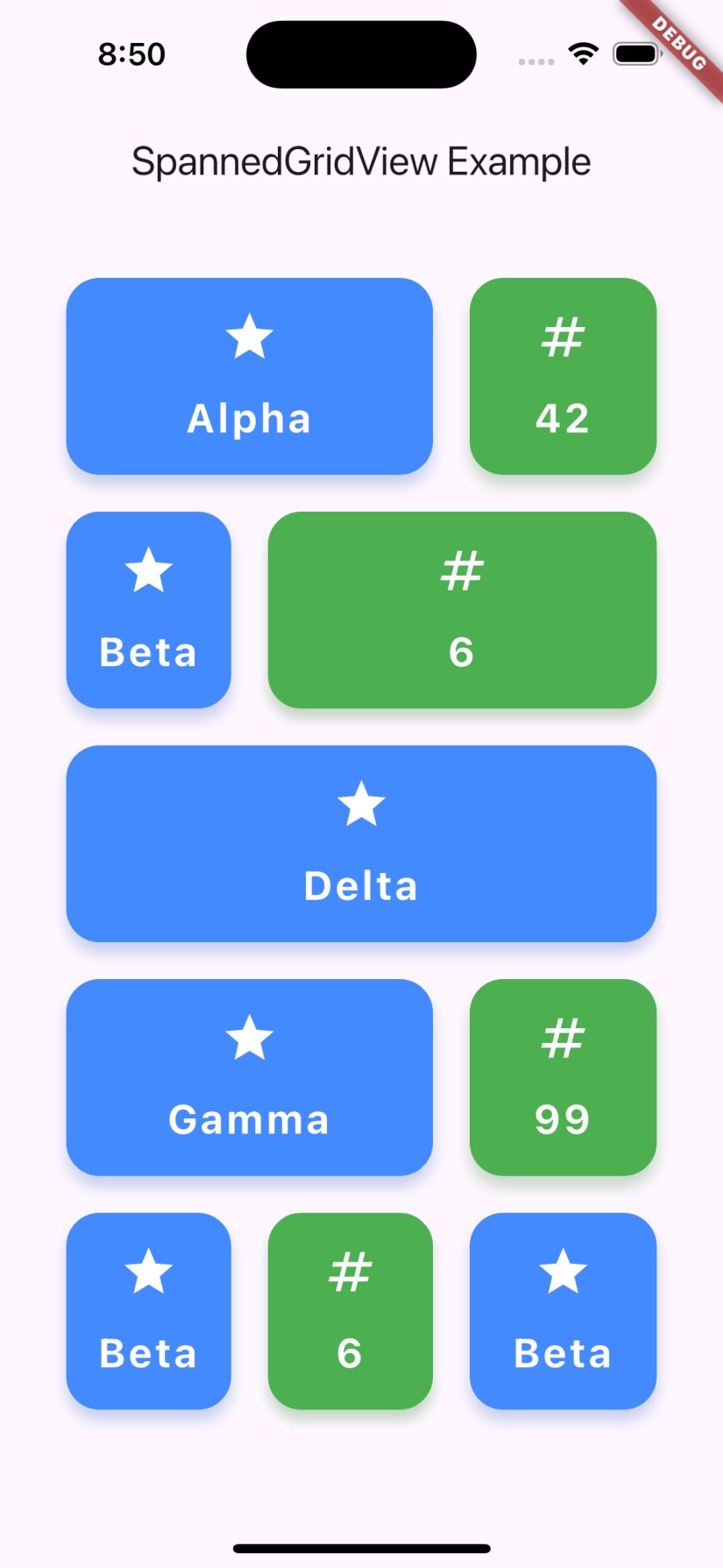 Spanned Grid Example