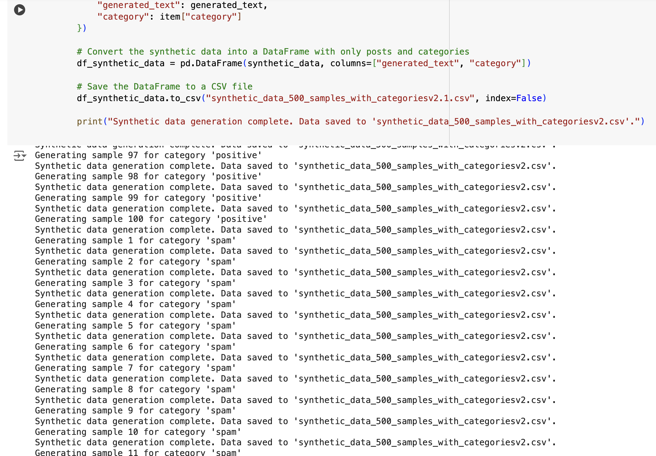 Synthetic Data Creation