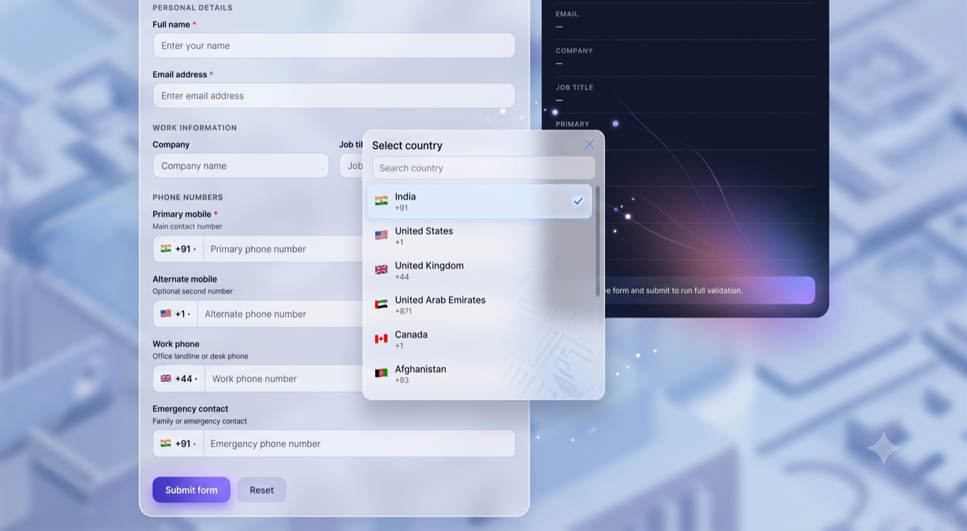 Multi Nation Input desktop demo