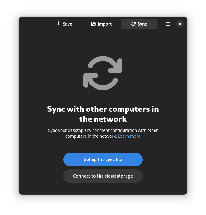 Sync page