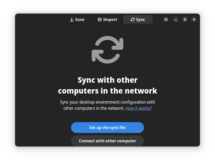 Sync page