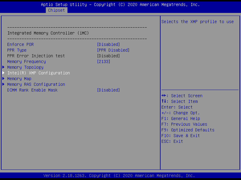 Intel XMP Configuration