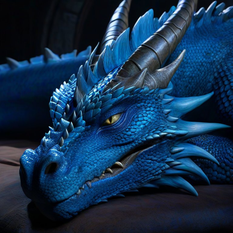 Wildcard Processor output: a blue dragon