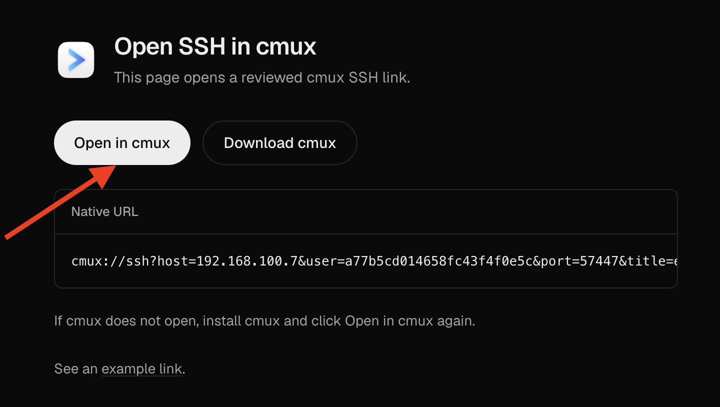 Open in cmux