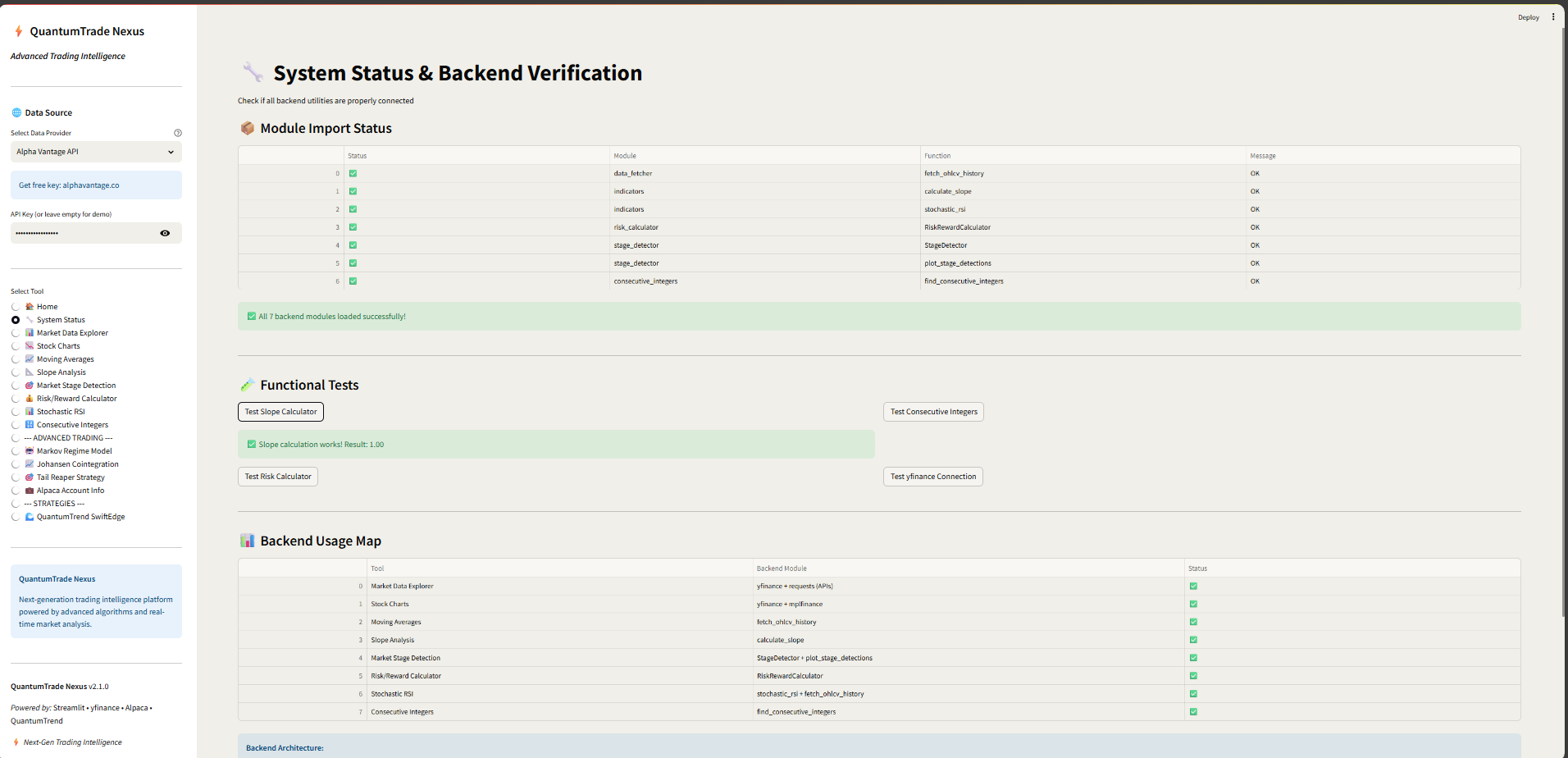 System Status