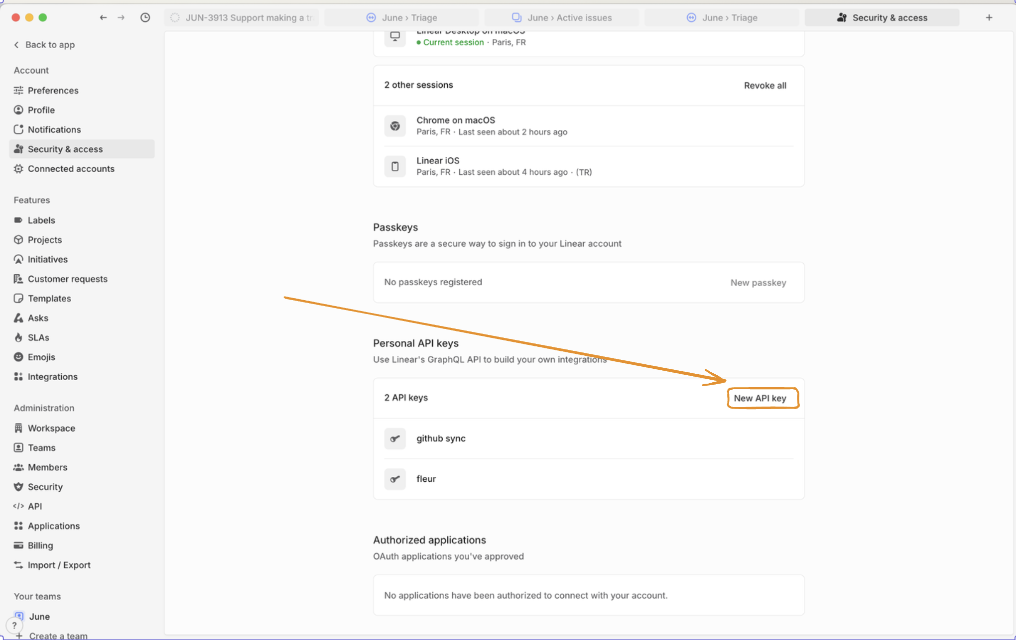 linear-security-settings