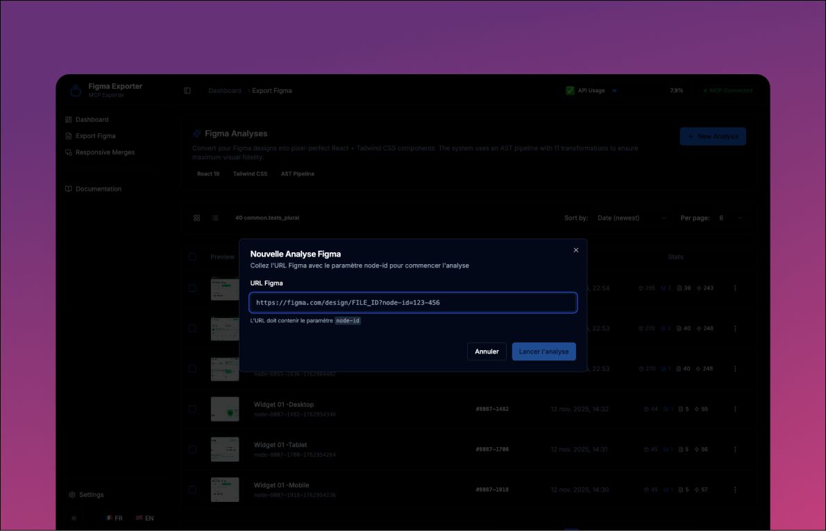 Dashboard Interface