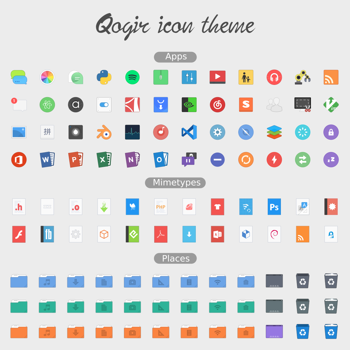 Qogir Icons screenshot 3
