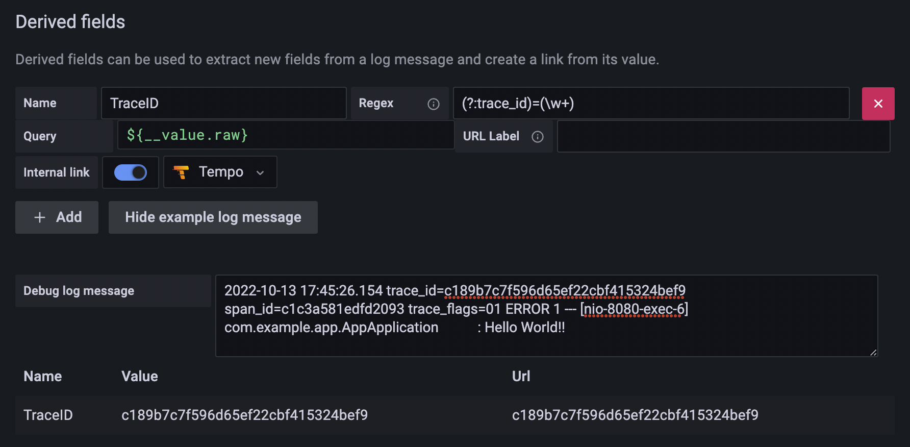 Data Source of Loki: Derived fields