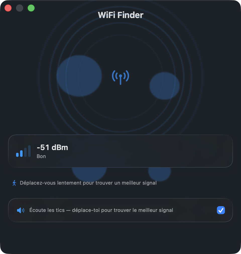 NetCheck WiFi Finder with concentric waves