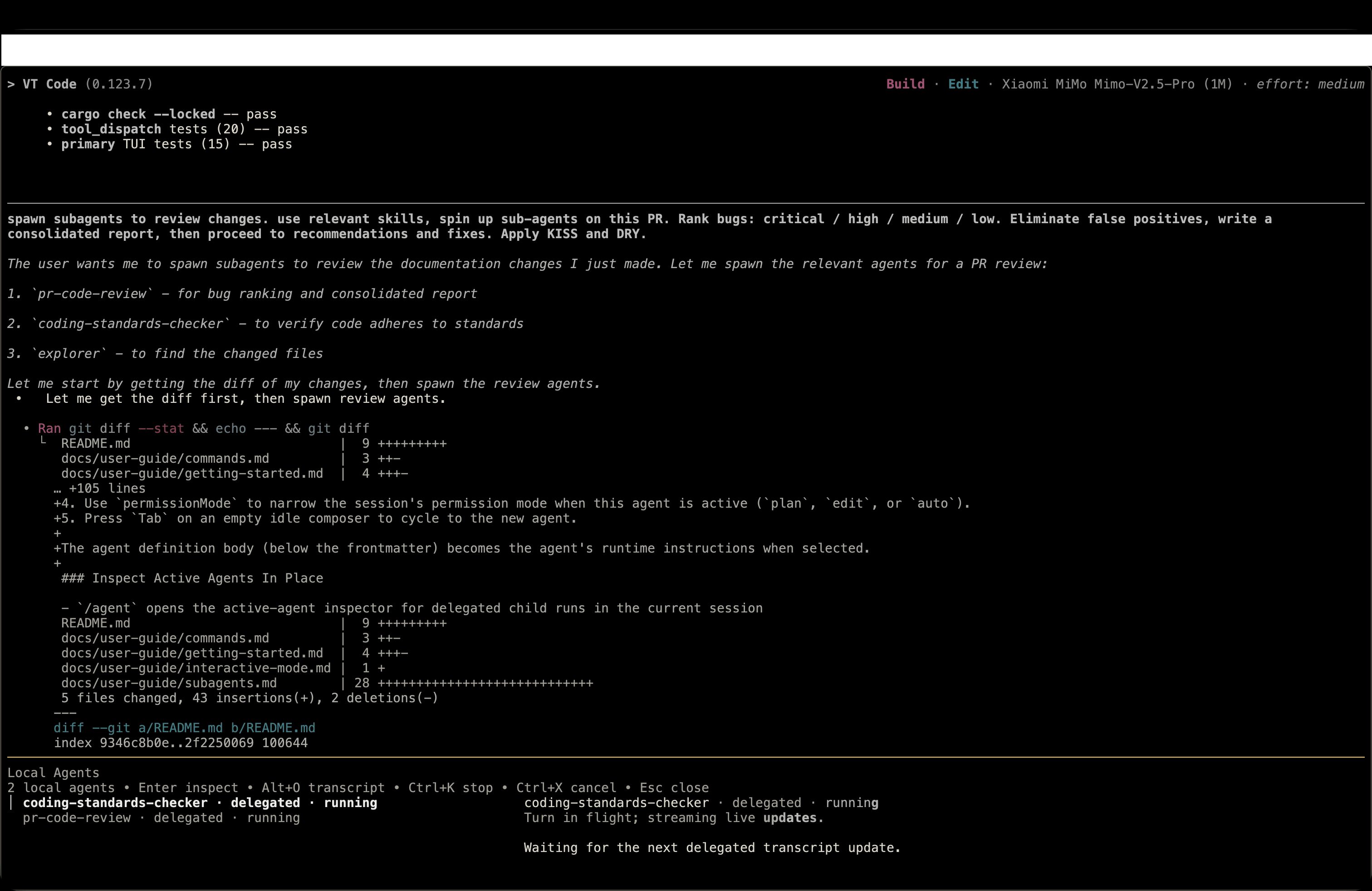 VT Code screenshot
