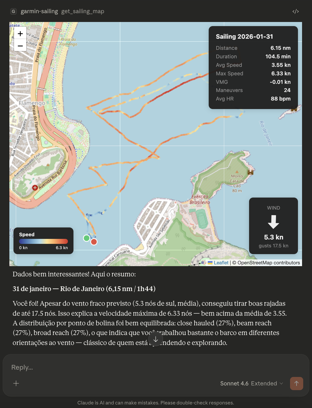Sailing Map Example