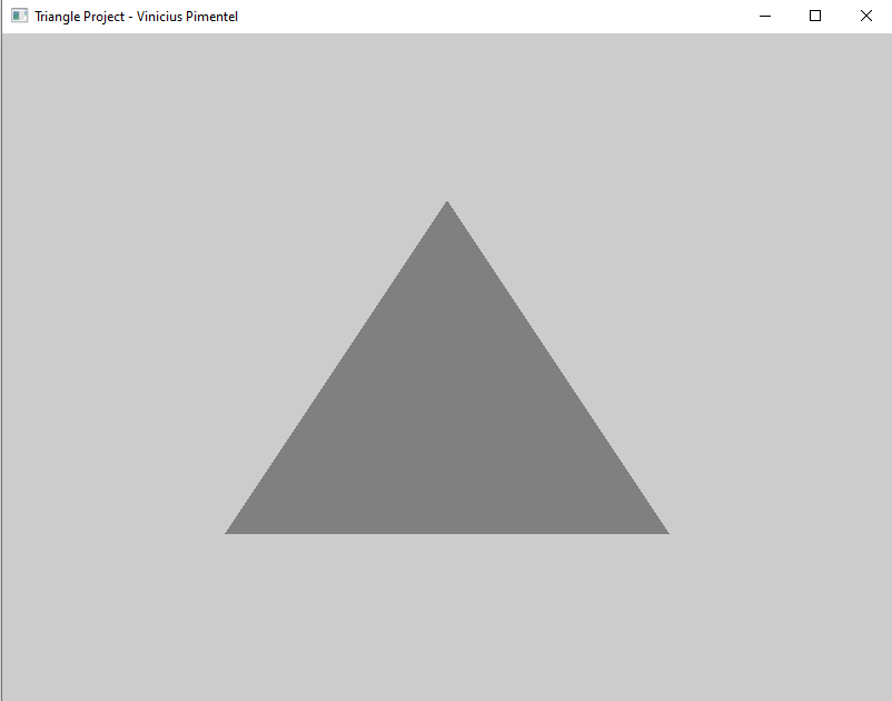 A triangle using computer graphics