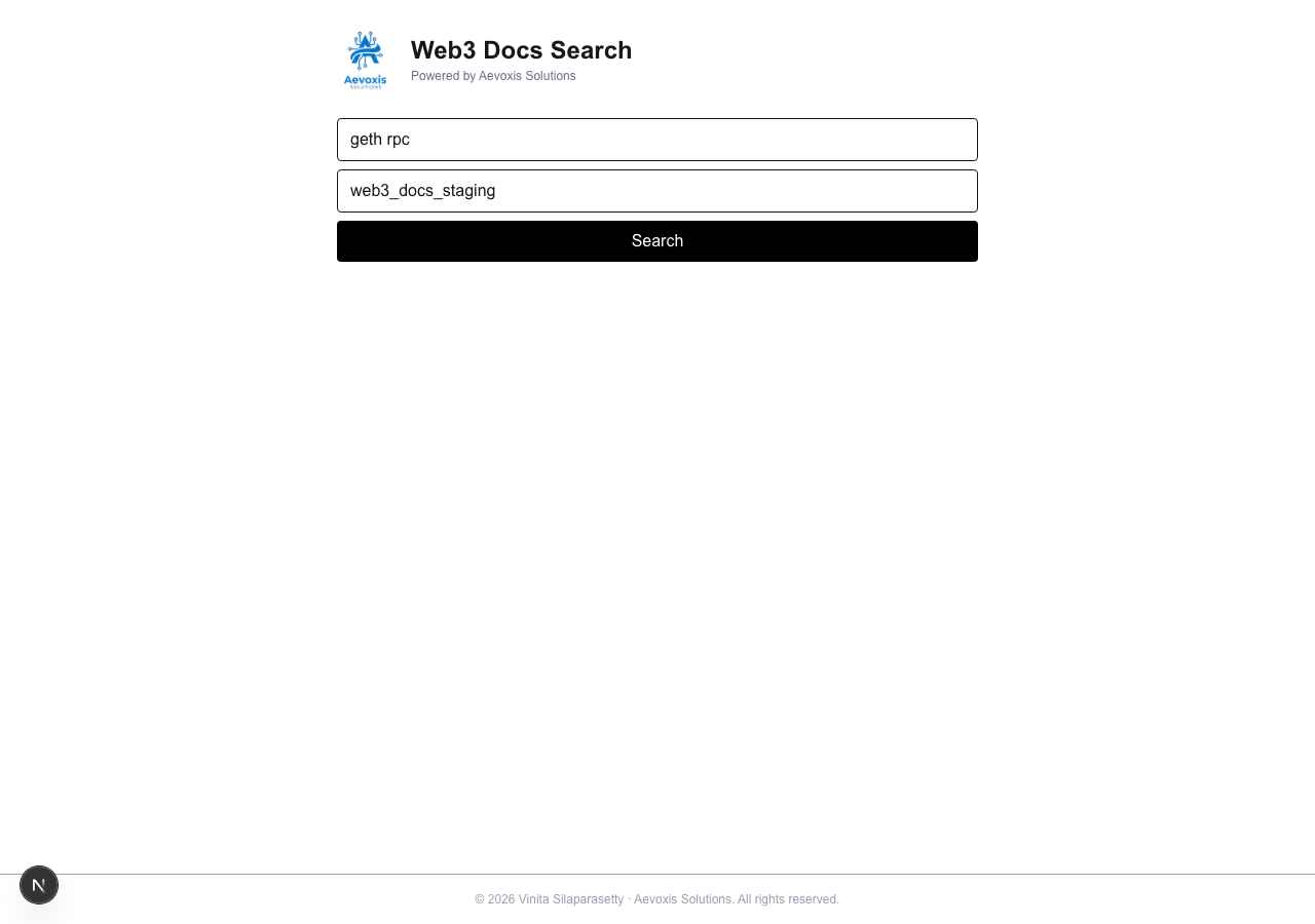 Web3 Docs Search UI