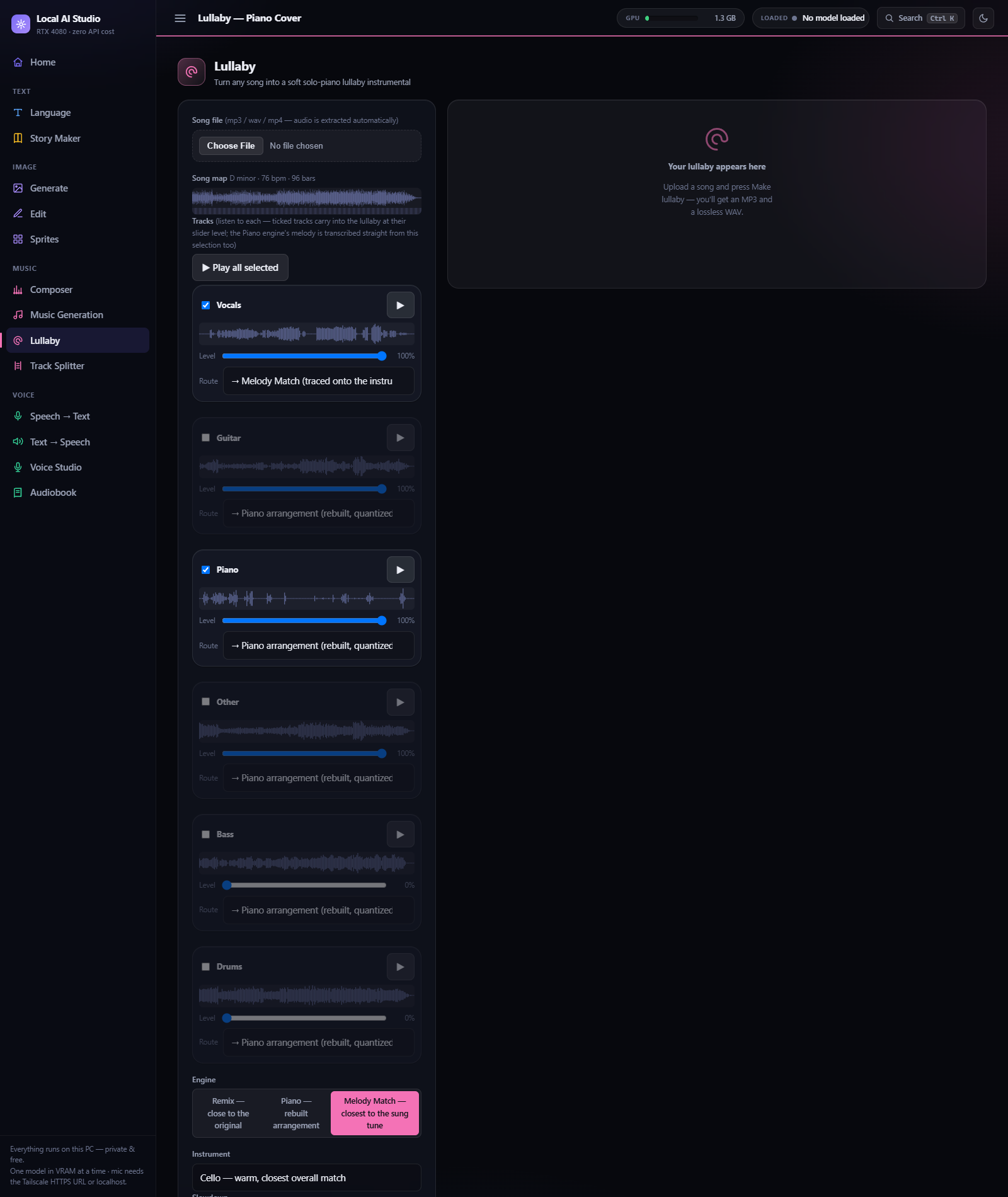 Melody Match tracks