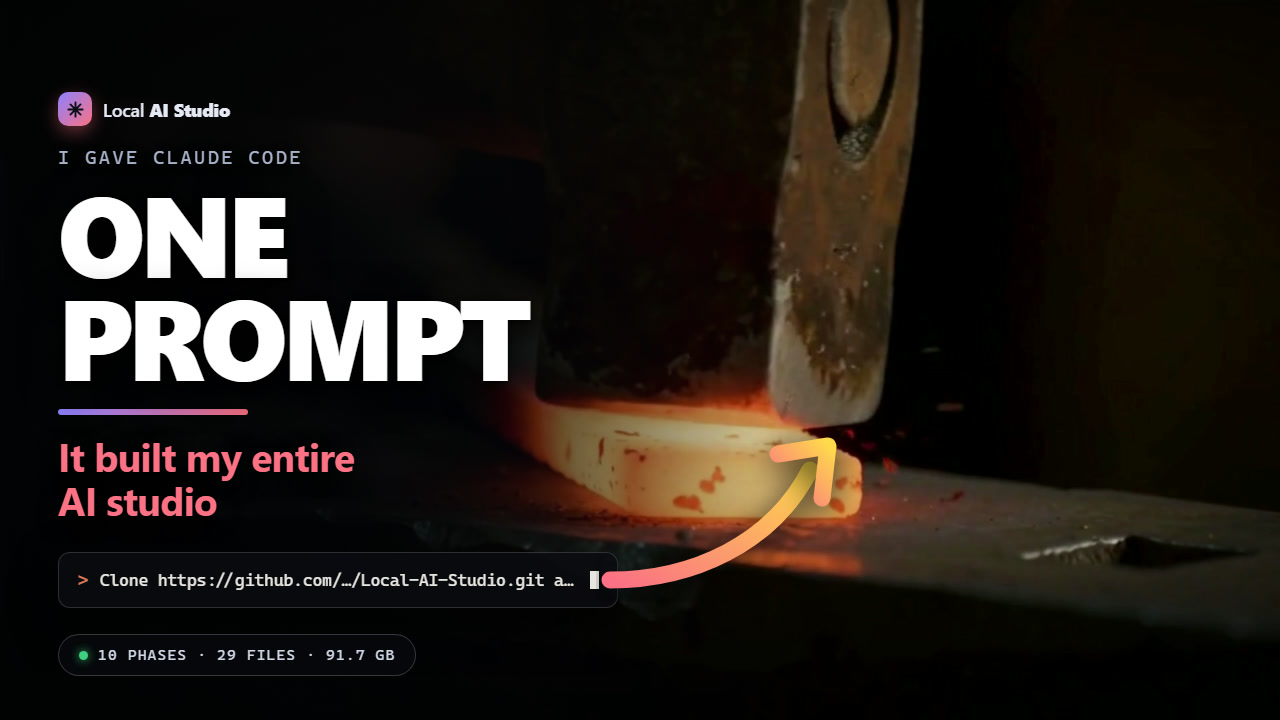 I gave Claude Code one prompt. It installed my entire AI studio