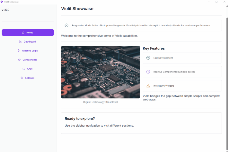 Violit Showcase Demo