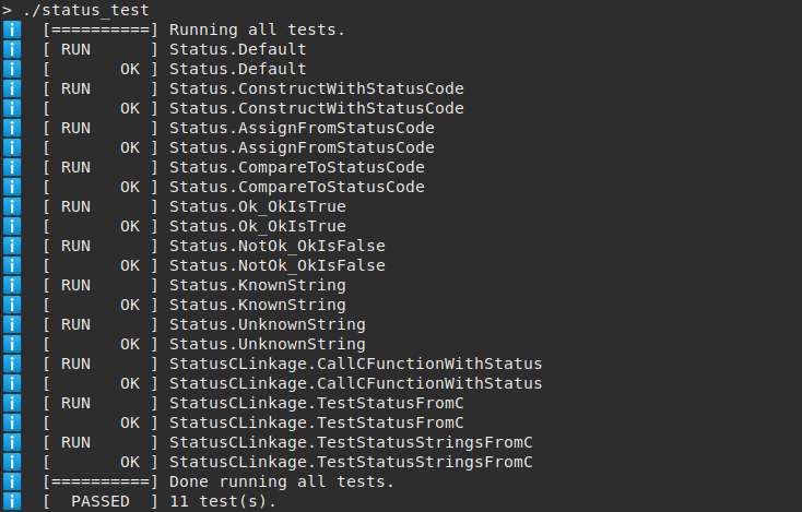 pw_status test run natively on host