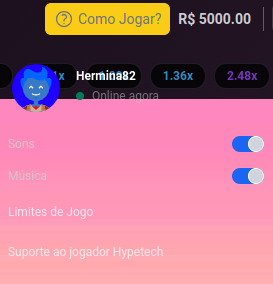 imagem do menu de consigurações do jogo