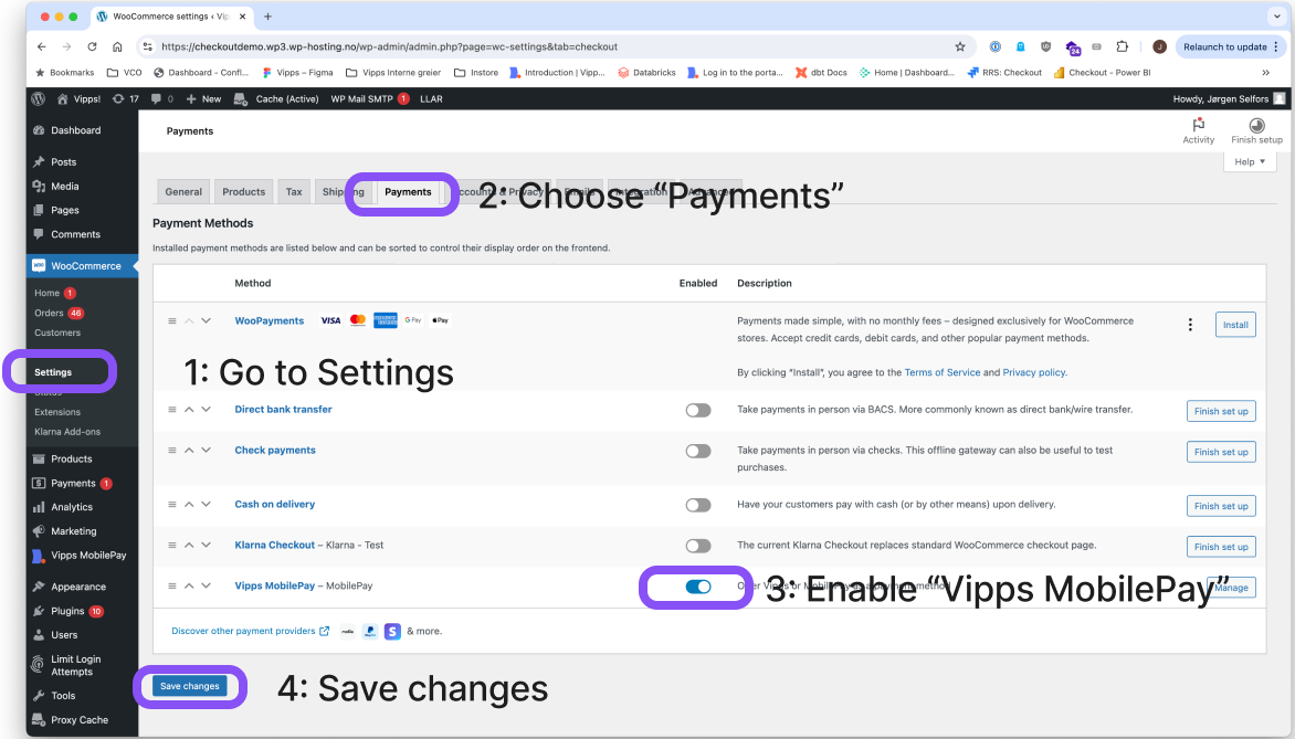 Enable Vipps MobilePay as a payment method