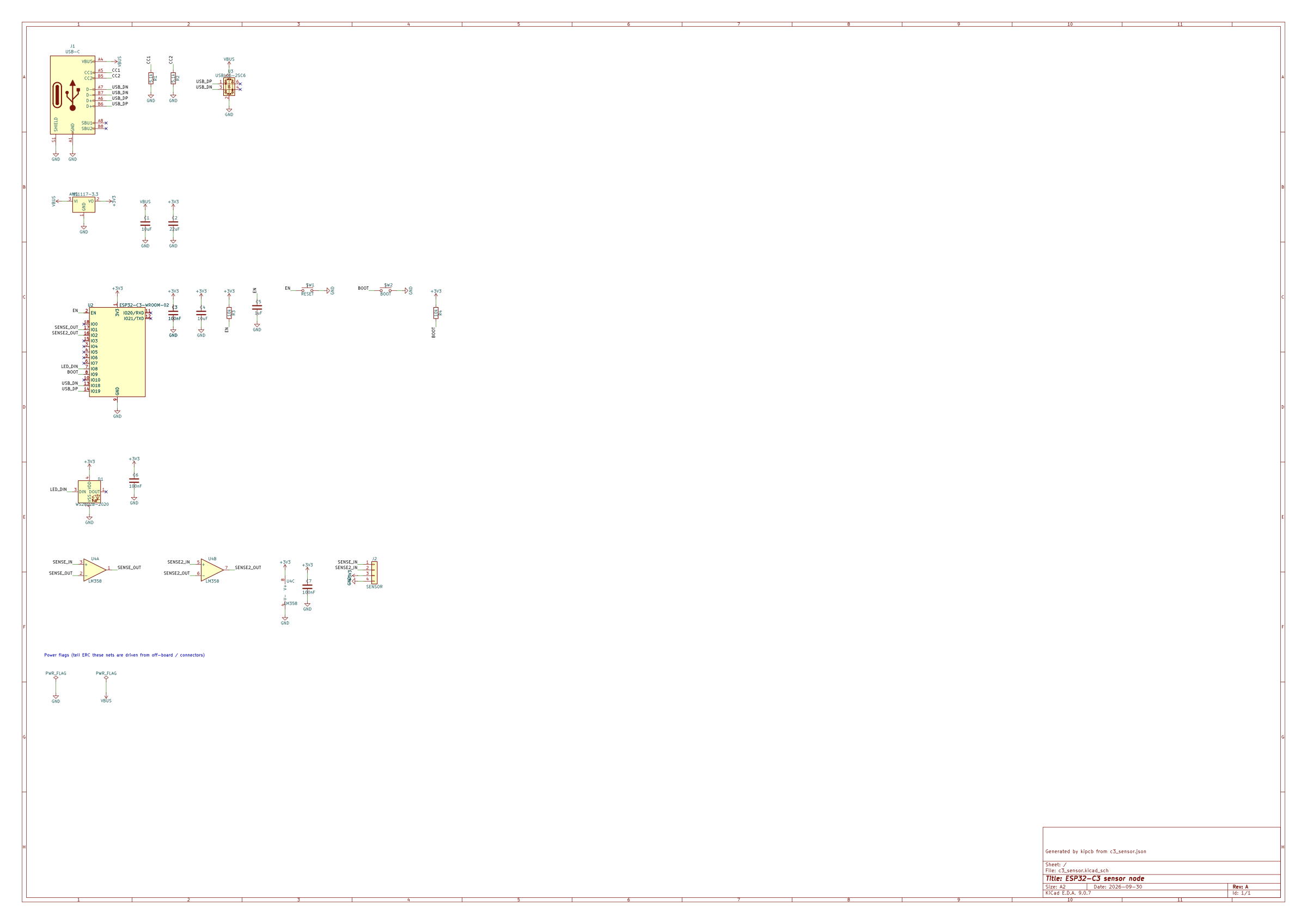 Generated schematic for the ESP32-C3 sensor node