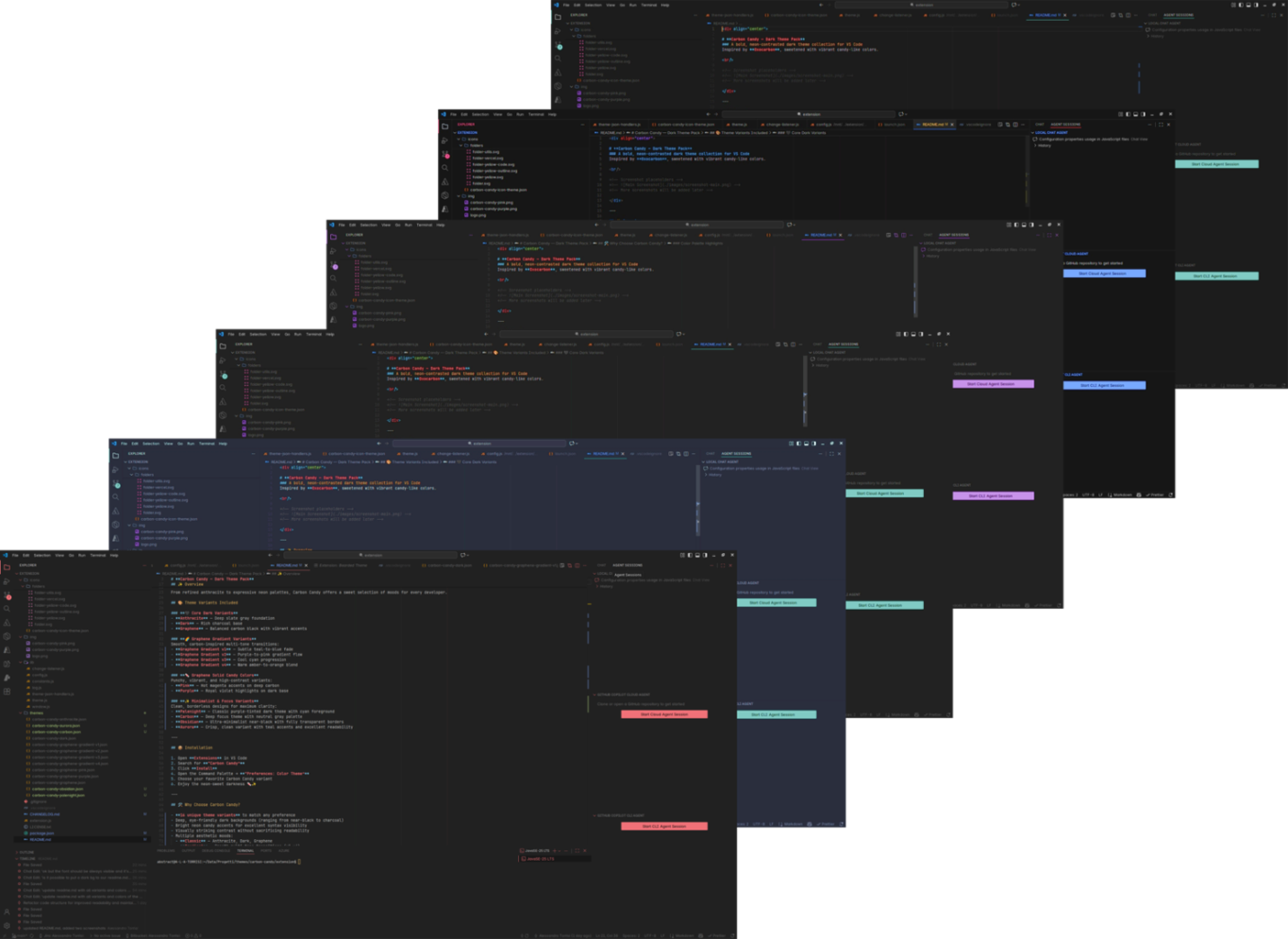 Carbon Candy Variants Screenshots